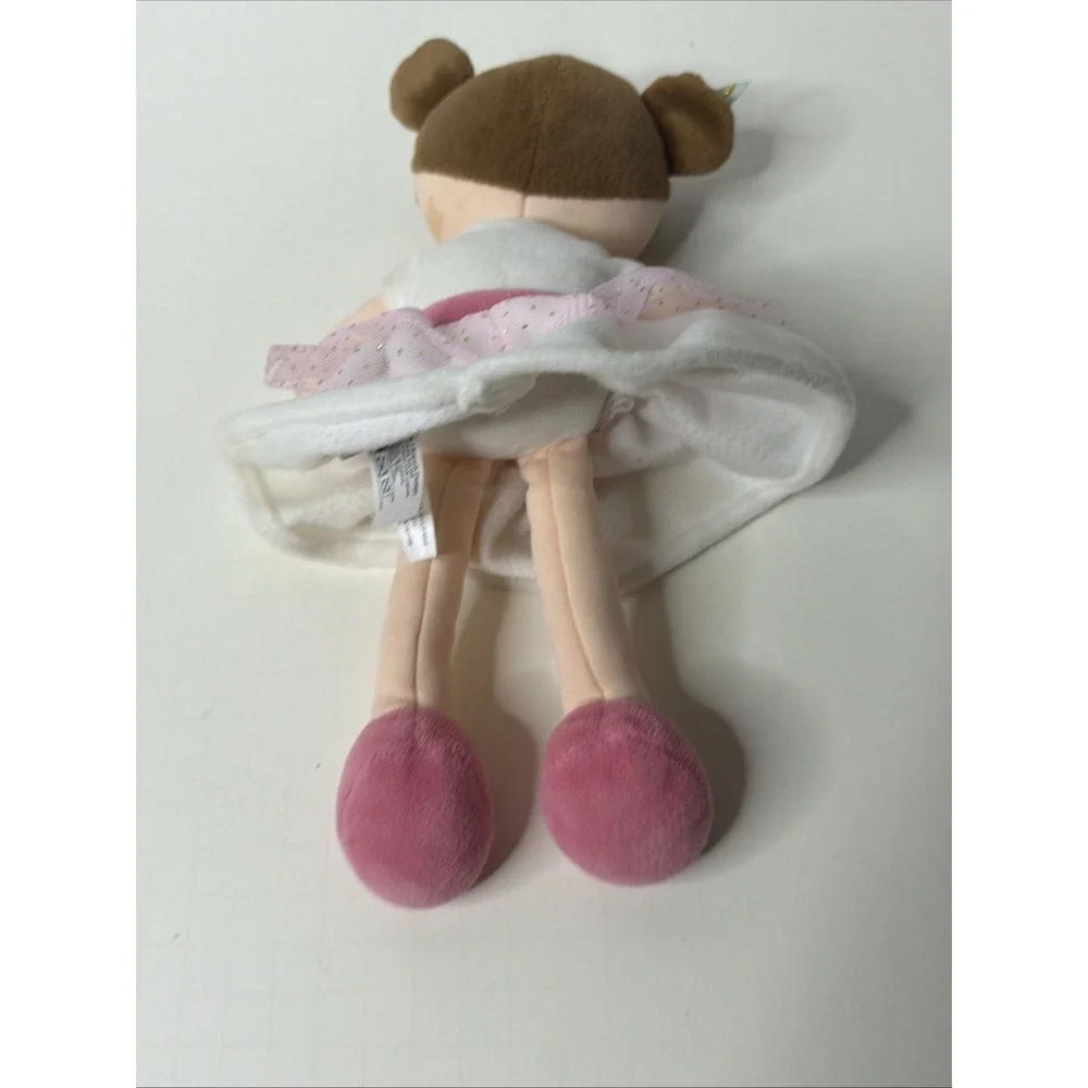 Jolijou Paris Doudou et Compagnie Ballerina Plush Doll Pink Gold Tutu 11